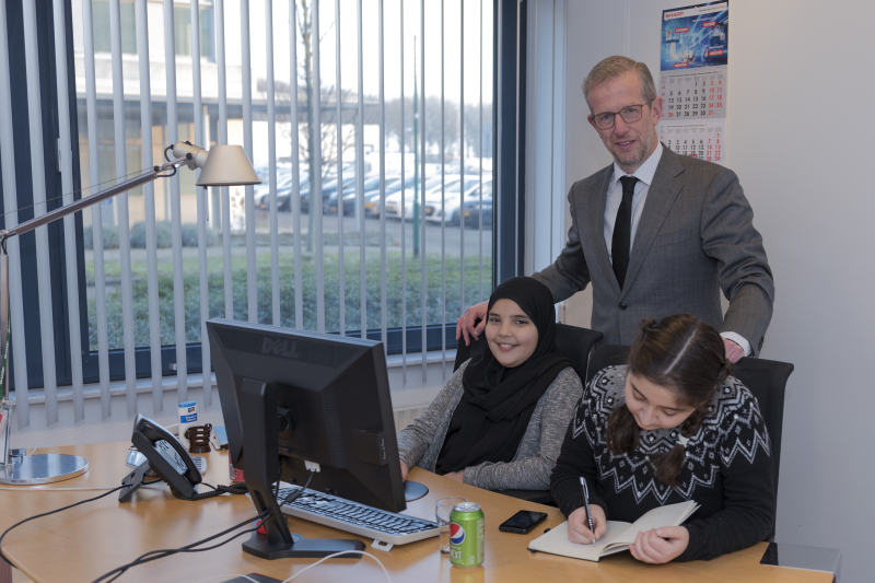 Kinderen voor één dag baas van corporate 