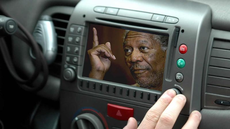 Morgan Freeman in je SatNav met Waze