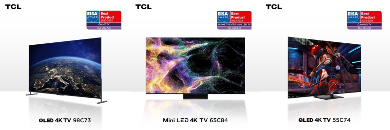 TCL wint drie Prestigieuze EISA Awards 2023-2024, inclusief EISA Home Theatre Mini LED TV