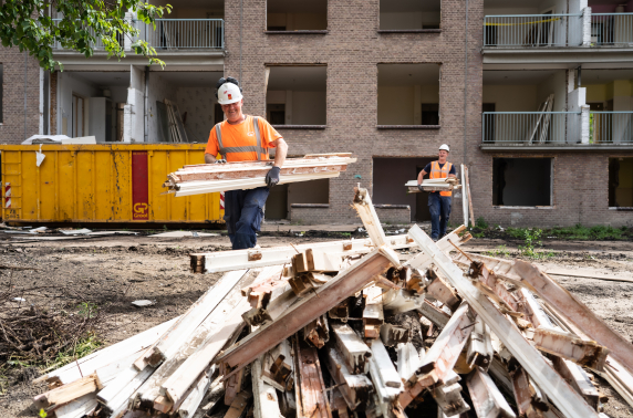 80 procent van materiaal uit drie Amsterdamse sloopprojecten wordt hergebruikt